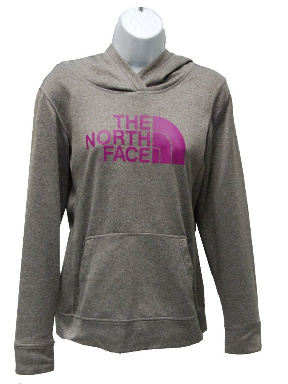 The North Face Women's Half Dome Hoodie Pullover Sweatshirt Top, Light Gray, S